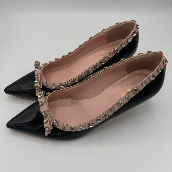 KATE SPADE Bow Kitten Heels, Sz 8 1/2 - Picture 2 of 8